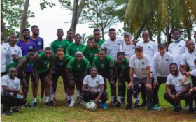 Super Eagles camp update : 15 players now in camp; players undergo gym work, light training session