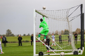 Colchester's Nigerian GK picks out two dangerous Arsenal players ahead of FAYC cracker