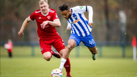 Super Eagles winger on target for Hertha Berlin in big win against Ludwigsfelder FC