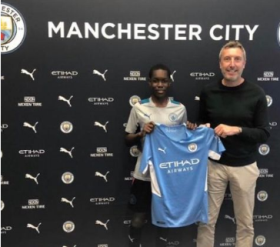 Ex-Arsenal midfielder Fapetu's first words after joining Manchester City youth team