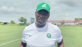 Super Eagles coach for Mexico friendly explains why Rohr's assistant Yobo is not available 