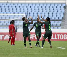 Super Falcons Player Ratings : Oshoala Deadly; Okobi Workaholic; Ayinde Shield, Ordega Impresses; Chukwunonye Calm; Ebi Dominant 