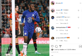 Hudson-Odoi, Joe Hart, Abraham, Aina congratulate Ugbo on his winning goal for Chelsea