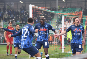 Osimhen jokes his mask is working well for him after headed goal against Venezia