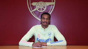 Photo Confirmation : 6Ft 4In Tall Nigerian Center Back Signs New Contract With Arsenal