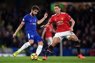 Victor Moses Watches On As Chelsea Beat Manchester United