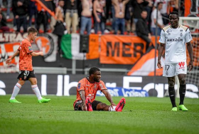 'It's possible' - Lorient coach hopeful injured Super Eagles striker can feature v PSG