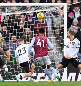 Shoretire non-playing substitute as Manchester United are beaten by Aston Villa