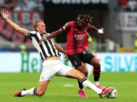 UCL: Chukwueze makes full debut as AC Milan held by defensively solid Newcastle United