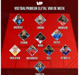 Nigeria U23 Star Okereke Named To Belgian First Division A Team Of The Week 