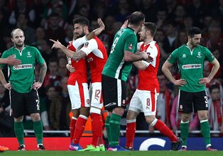 Arsenal Midfielder Iwobi Watches From The Bench As Lincoln City Dream Dies