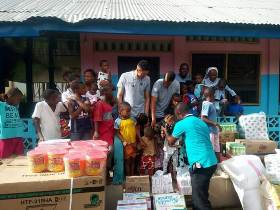 Eagles Stars Ekong, Balogun Make A Dash For Orphanage Before Final Training In Uyo 