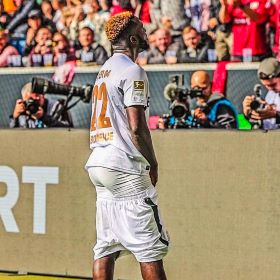 'It's a TikTok trend' - Bayer Leverkusen striker Boniface explains strange pants down celebration